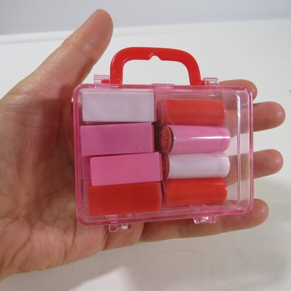 80s (16) Tiny Rubber Stamps in plastic suitcase - Picture 2 of 7